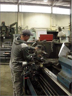 Man working with metal